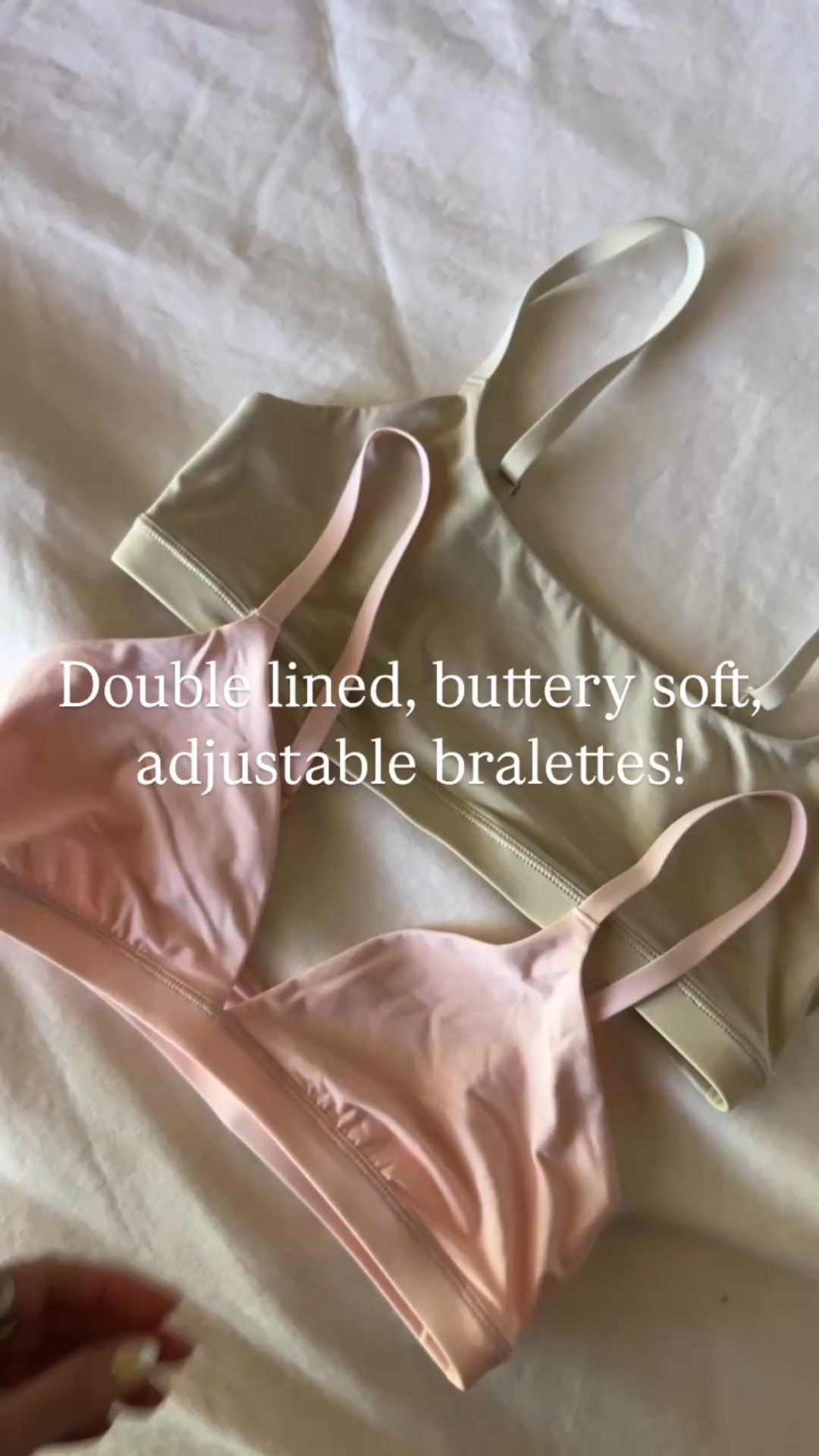 Haven’t taken these off since they arrived! Buttery soft, dbl lined, and adjustable straps! Such a win!

#LTKFindsUnder50 #LTKActive