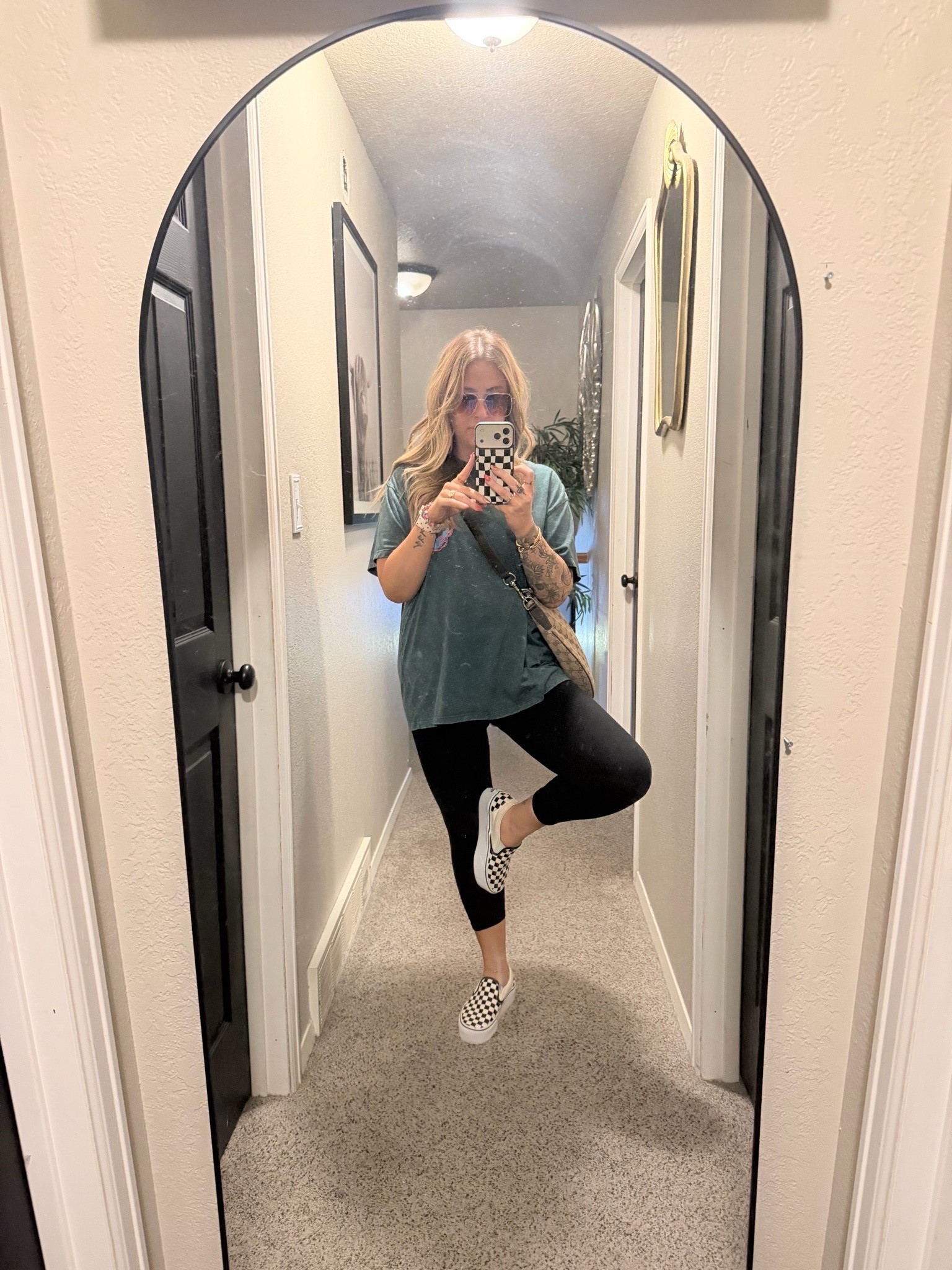 The most comfortable Aerie leggings and softest Fleetwood Mac graphic t-shirt from Walmart. An easy and comfortable but put together look!

#LTKOver40 #LTKootd