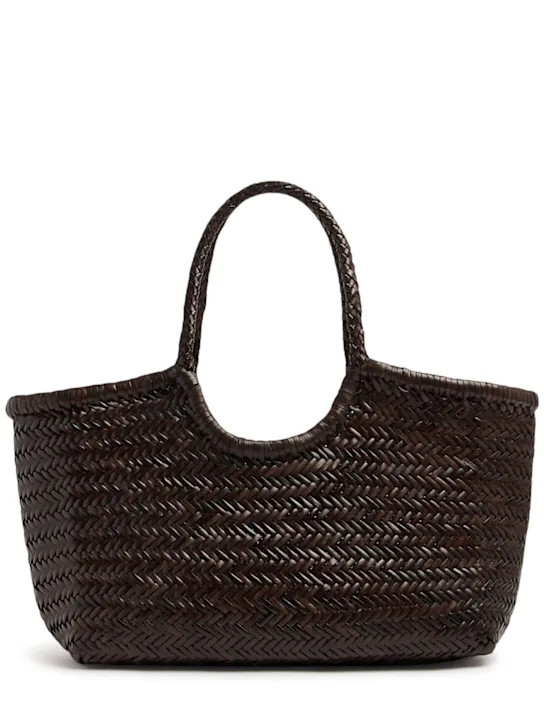 Big Nantucket woven leather basket bag | Luisaviaroma
