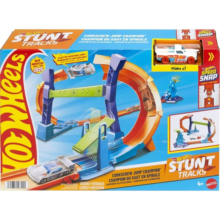 Hot Wheels Stunt Tracks Corkscrew Jump Champion - Walmart.com | Walmart (US)