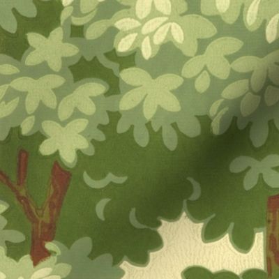 Sherwood Forest ~ Trianon Cream | Spoonflower