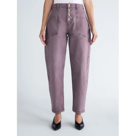 Scoop Women's and Women's Plus High Rise Tapered Leg Pants, Sizes 0-28W | Walmart (US)