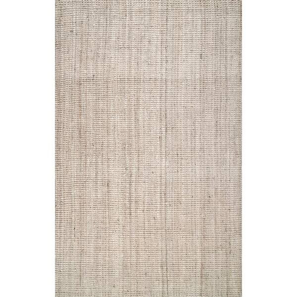 nuLOOM Handmade Natural Fiber Jute Sisal Ribbed Solid Natural Rug | Bed Bath & Beyond