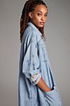 Pilcro Draped Denim Duster Jacket | Anthropologie (US)