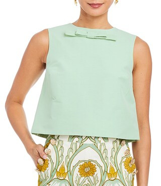 Mestiza New York Bianca Round Neck Sleeveless Bow Top | Dillard's | Dillard's