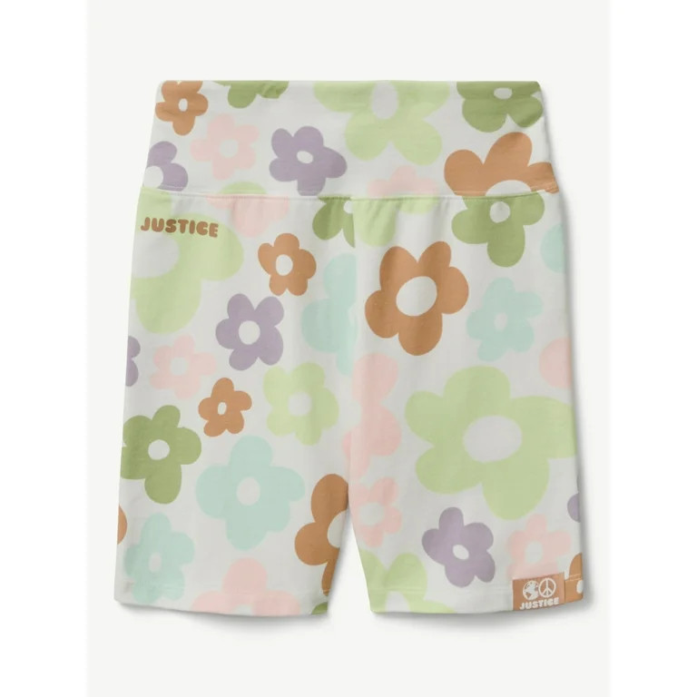 Justice Girls Earthy Vibes Printed Bike Short, Sizes XS-XLP | Walmart (US)