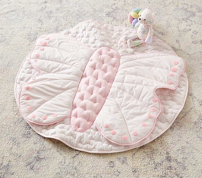 Blush Butterfly Picture-Perfect Play Mat | Pottery Barn Kids