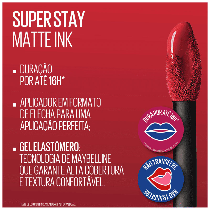 Maybelline Superstay Matte Ink Pink Edition 155 Pathfinder
        
              - Batom Líquid... | Beleza Na Web (BR)