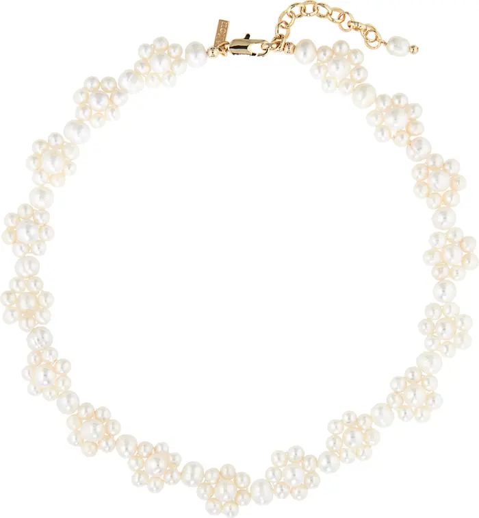 Amilia Freshwater Pearl Flower Necklace | Nordstrom
