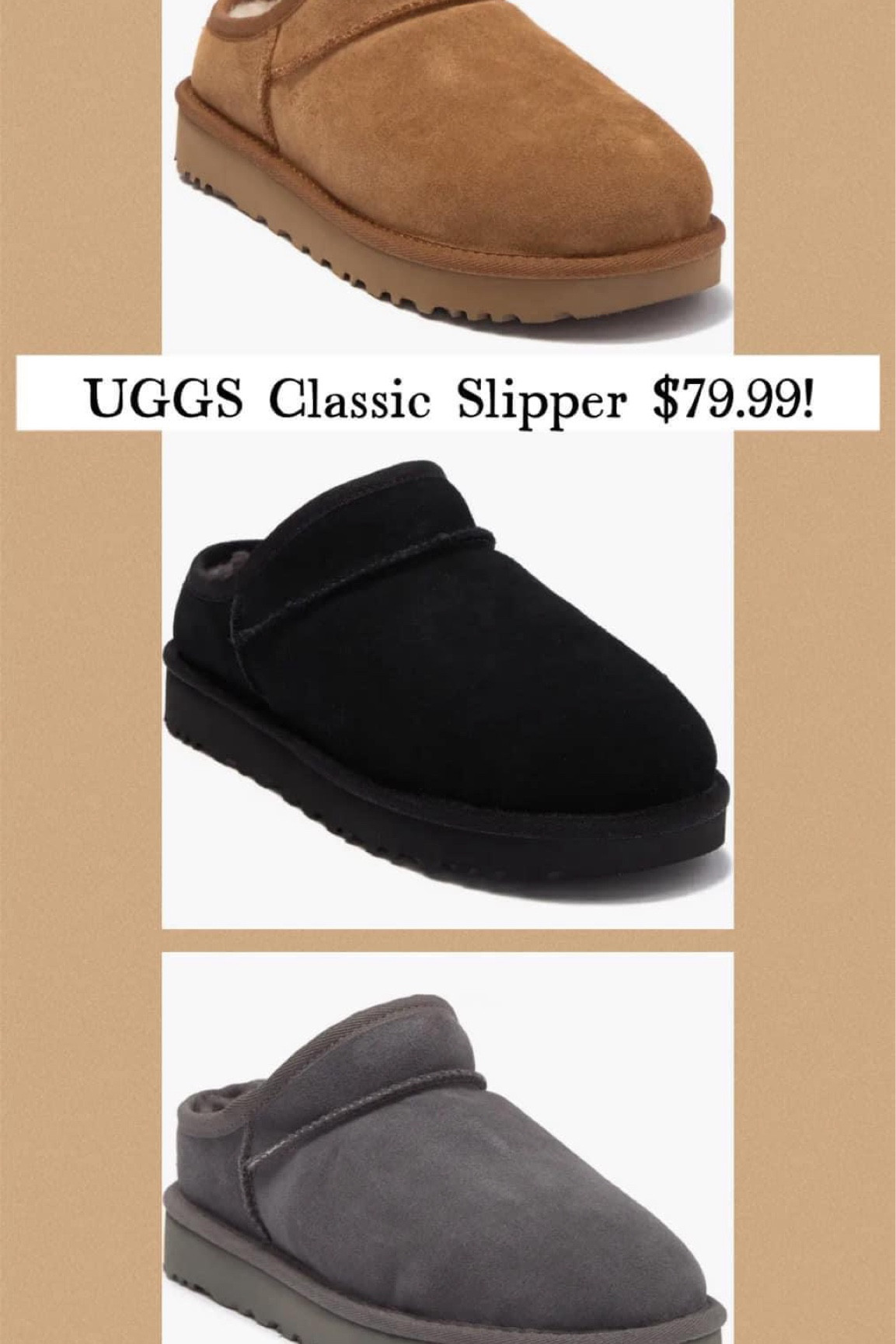 They’re back on sale and fully stocked! 🙌🏻 If you are an UGG’s fan, you know that they very rarely go on sale! Nordstrom Rack has the UGG’s Classic Slipper on sale for $79.97 today in three colors - great fantastic for these, especially with cooler temps ahead 🍁

#LTKShoeCrush #LTKSaleAlert #LTKSeasonal
