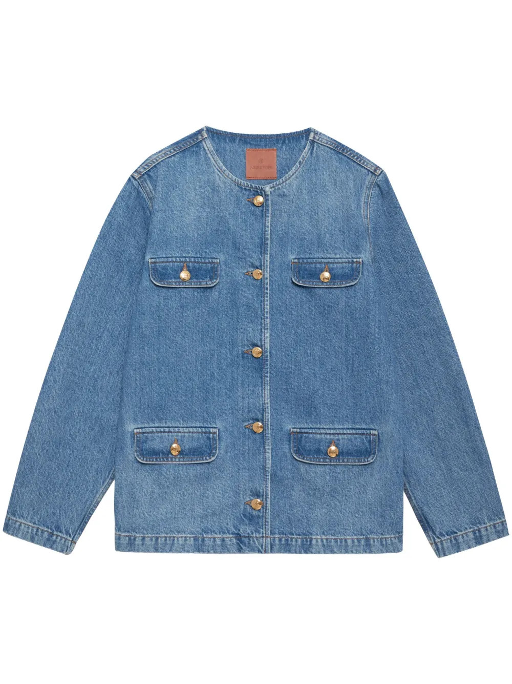 ANINE BING Janet Denim Jacket | Blue | FARFETCH | Farfetch Global