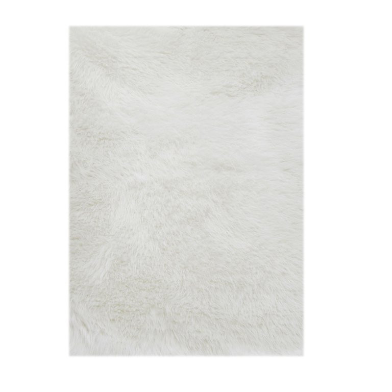 Mainstays White Faux Fur Rug Non-Skid Fluffy Floor Rug 30''x46'' | Walmart (US)