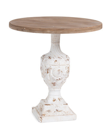 30x31 Antiqued Solid Wood Accent Table | TJ Maxx