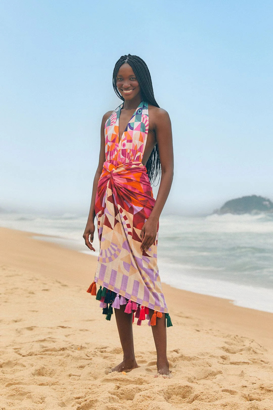 Ombre Graphic Toucans Multicolor Sarong | FarmRio (US)