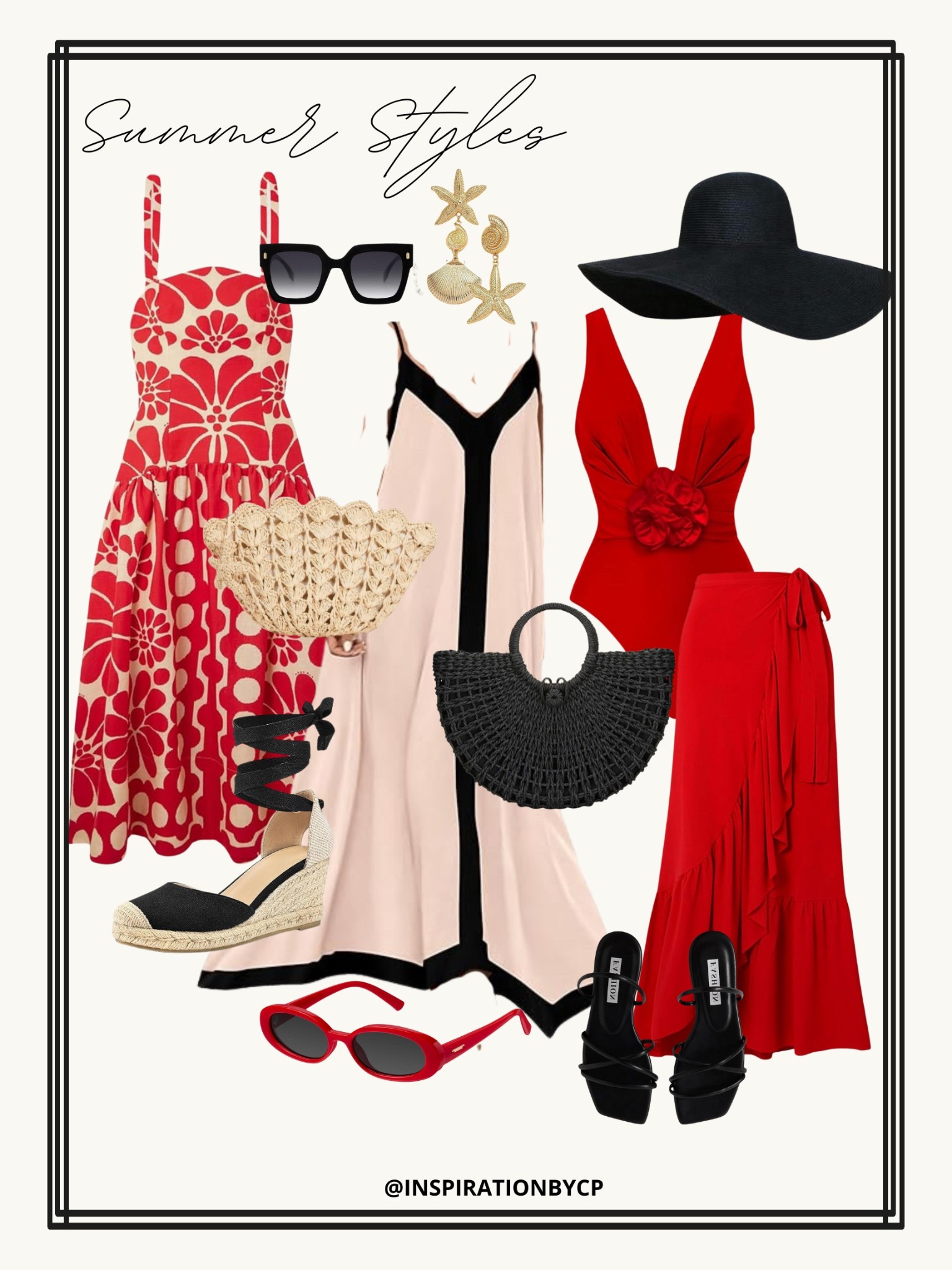 AMAZON SUMMER STYLES
#summerootd #amazonfashion #vacay #summer #resortwear #red #redswimsuit #coverups #summersandals #maxidress #reddress #sunglasses #seashell #accesories #ootds #amazonfinds 

#LTKStyleTip #LTKSeasonal #LTKTravel