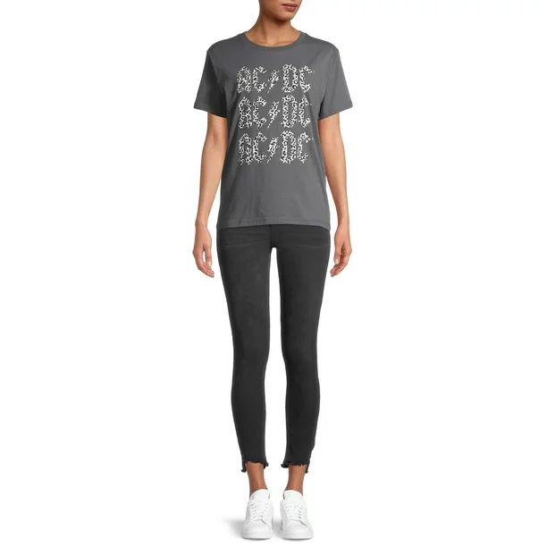 Gray by Grayson Social Women's Animal AC/DC Short Sleeve Graphic T-Shirt | Walmart (US)