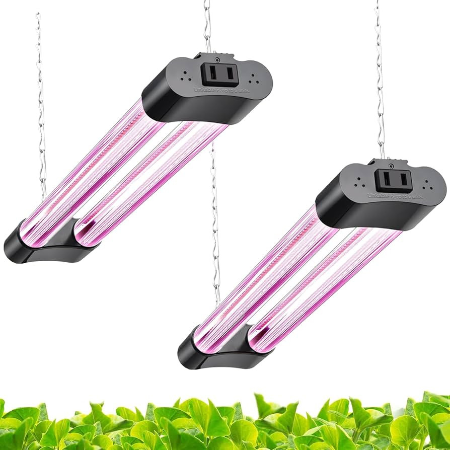 18inch 2 Pack LED Grow Lights - Linkable Grow Lights for Indoor Plants, Full Spectrum Plant Light... | Amazon (US)