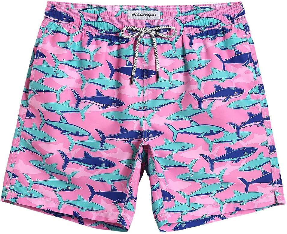 Mens Slim Fit Quick Dry Swim Shorts Swim Trunks Mens Bathing Suits with Mesh Lining | Amazon (US)