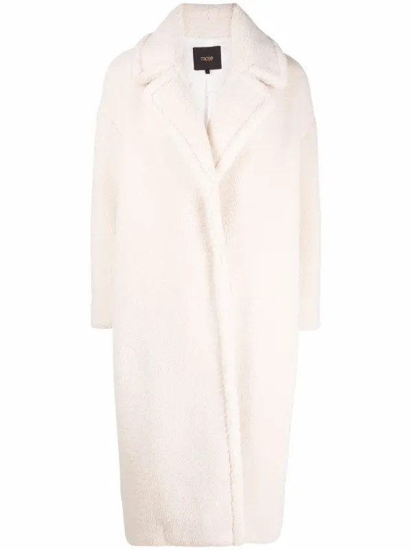 Maje Oversized Teddy Coat  - Farfetch | Farfetch Global