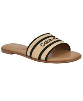 Calvin Klein Women's Kendell Flat Slip-On Sandals - Macy's | Macy's