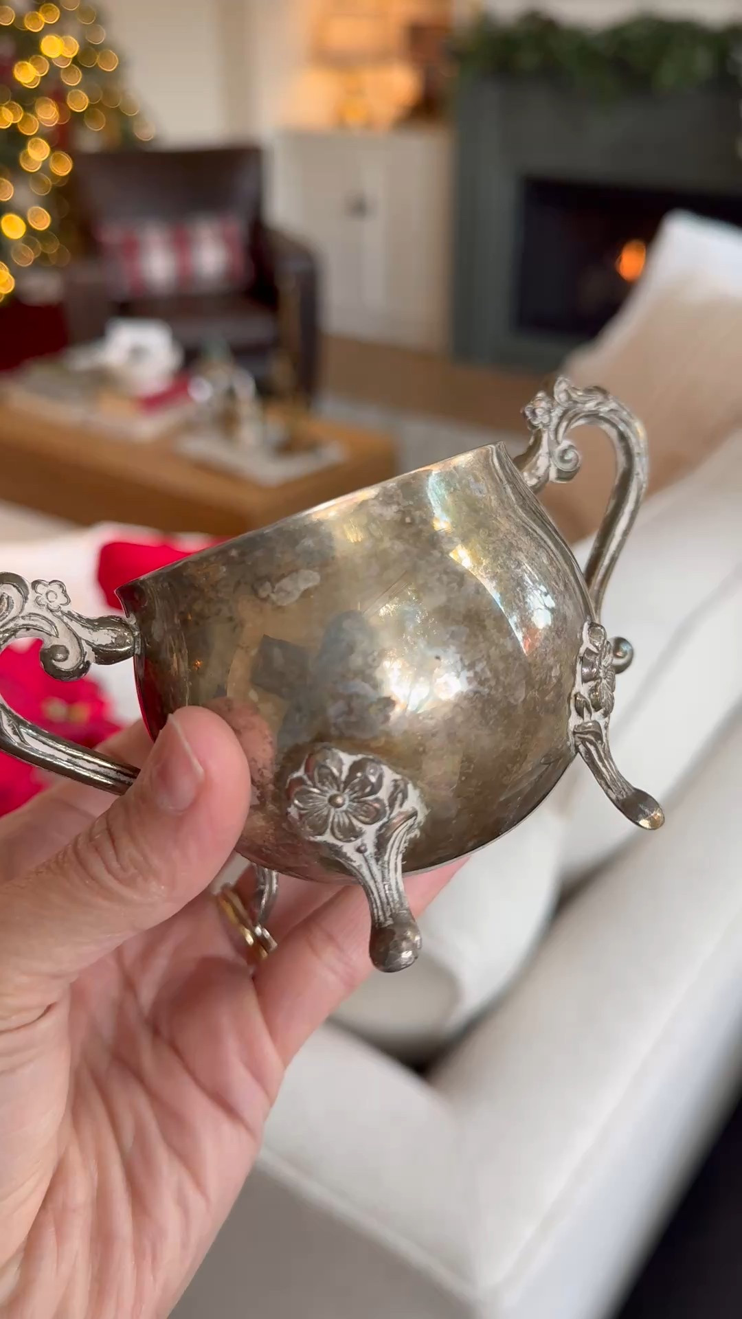 I have a thrifted small silver sugar bowl that I found in a corner of a local store a year ago and I’ve been using it in so many different ways. Holiday inspired flower arrangement. I’m linking my silver polish, jacket, flower spider and everything else I could - comment LINK for the details. 


#homemaker #tradwife #christianmarriage 


#LTKHoliday #LTKFindsUnder100 #LTKmomlife