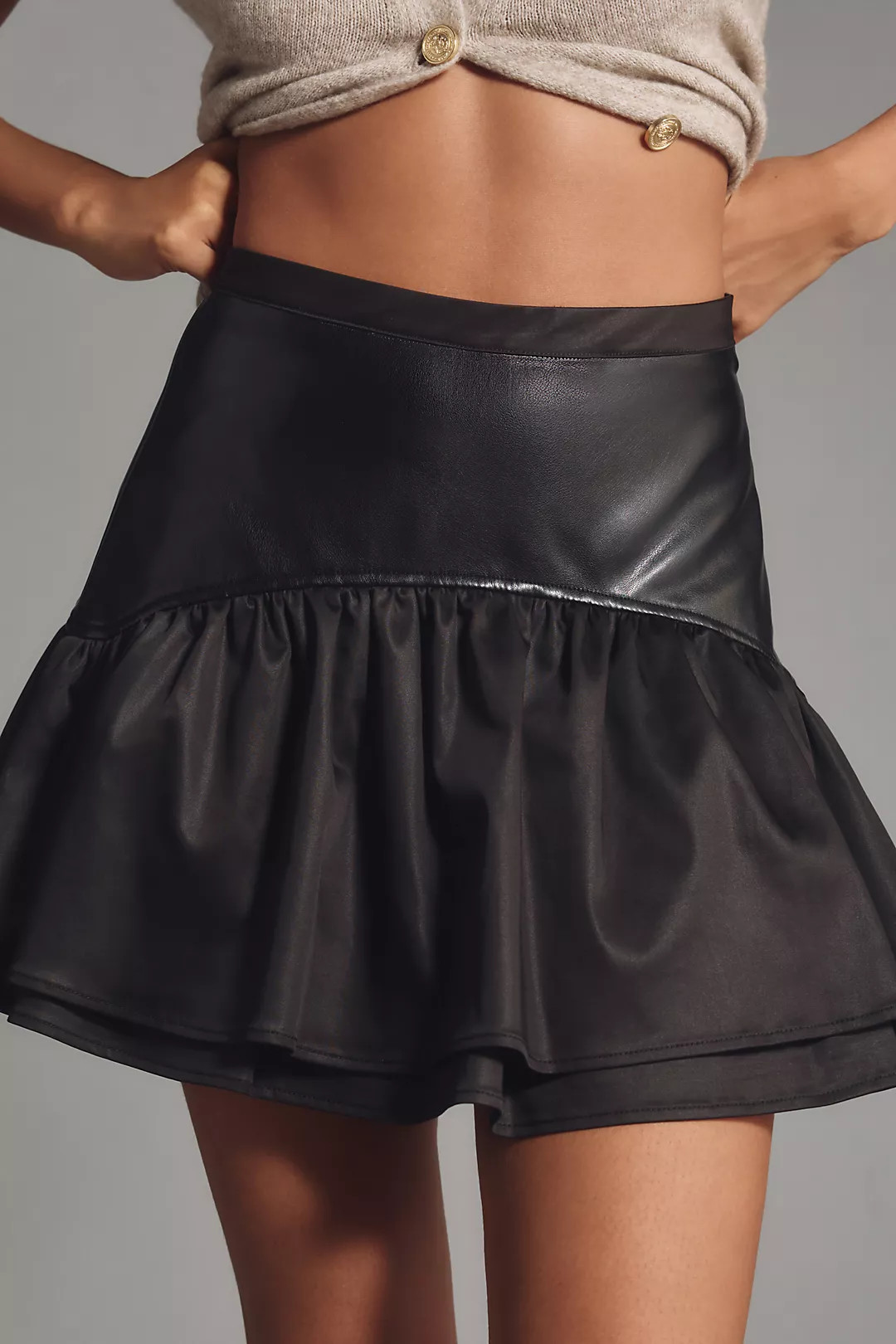 Avec Les Filles Faux-Leather Mini Skirt | Anthropologie (US)