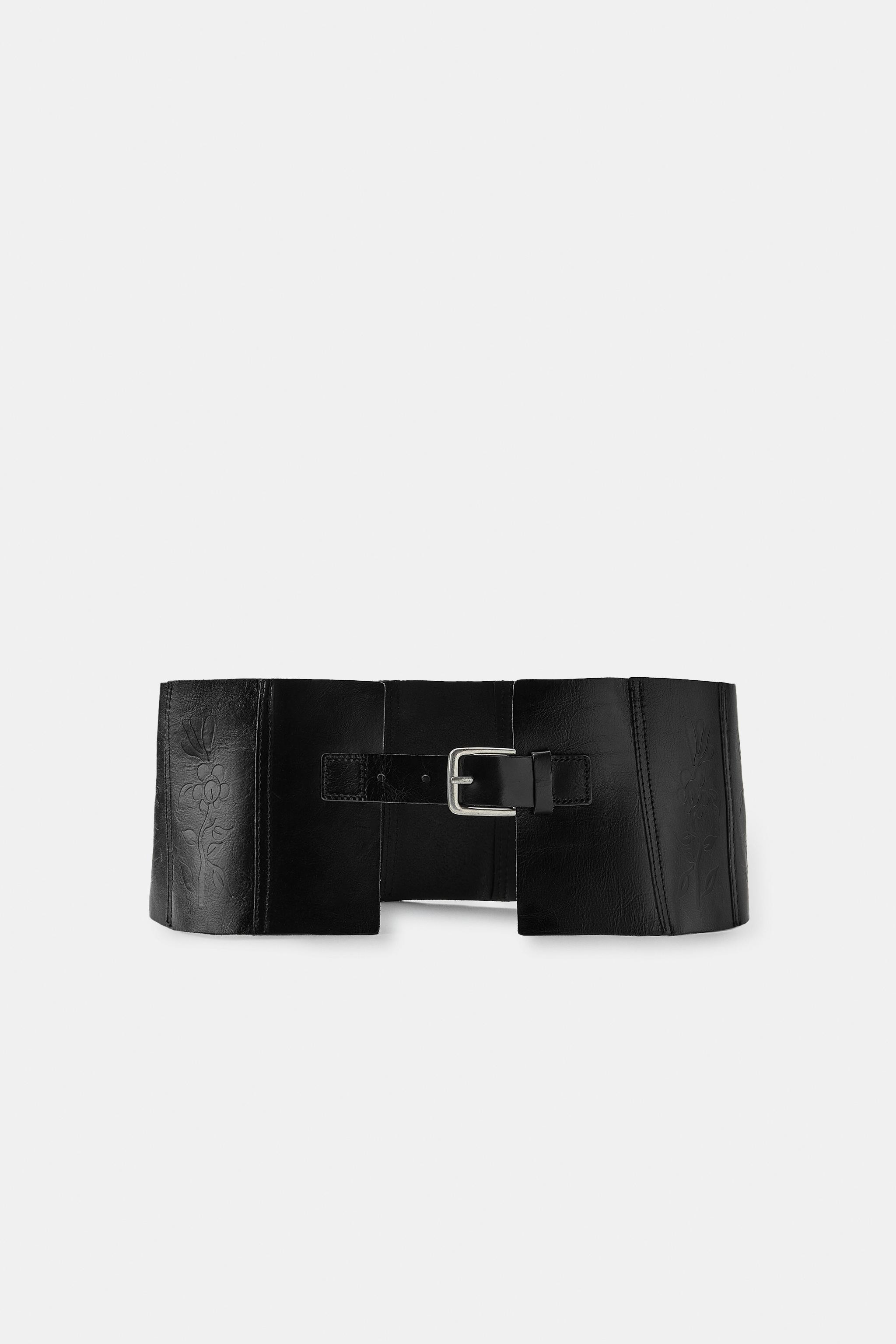 TEXTURED LEATHER CORSET BELT | Zara US