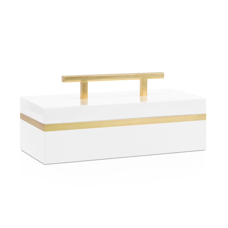 Blair Box, White and Gold (Single) | Wayfair North America