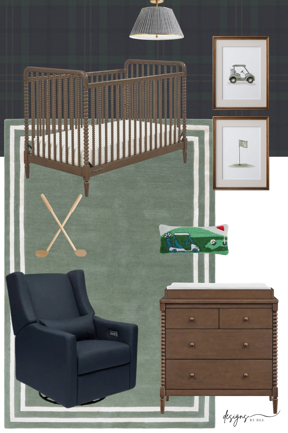 golf nursery, boy nursery, nursery decor, nursery for boy, golf themed nursery  

 #LTKHome #LTKBaby