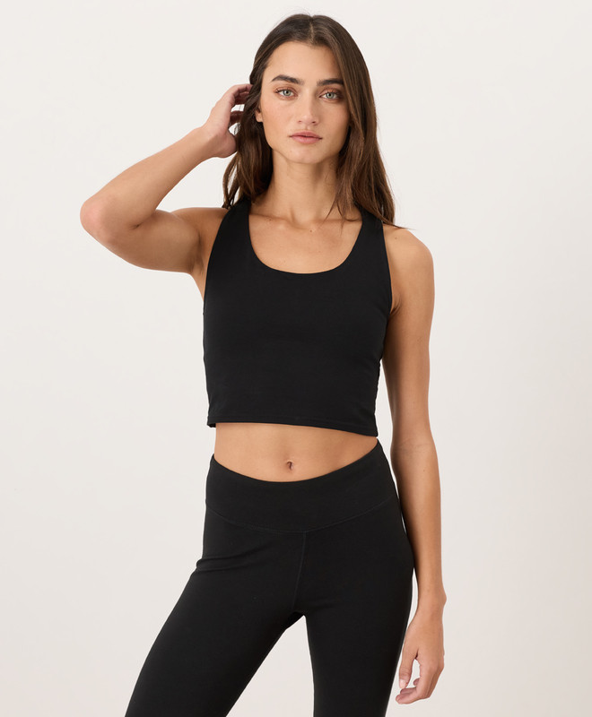 Women’s On The Go-to Crop Tank made with Organic Cotton | Pact | Pact Apparel
