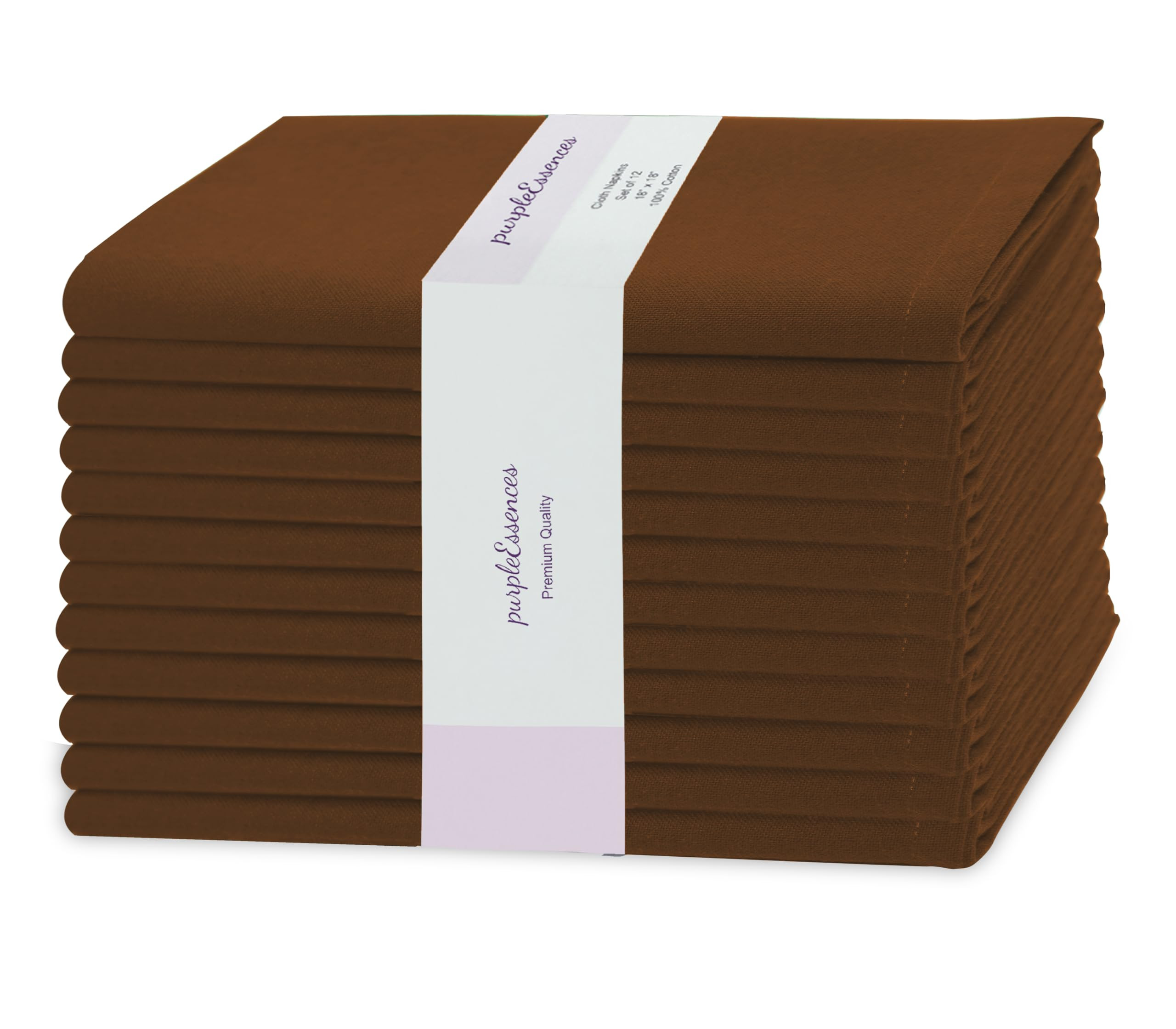 PurpleEssences Set of 12 Cloth Dinner Napkins 100% Cotton 18x18 Inch - Soft Durable Washable - Id... | Amazon (US)