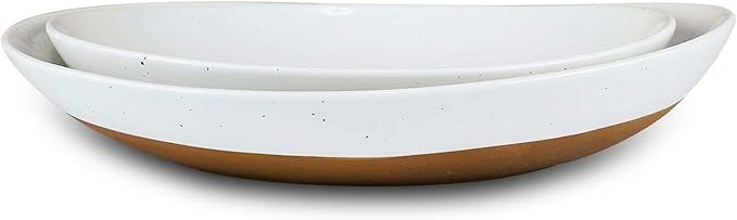 Mora Ceramic Large Serving Bowls- Set of 2 Oval Platters for Entertaining. Modern Kitchen Dishes ... | Amazon (US)
