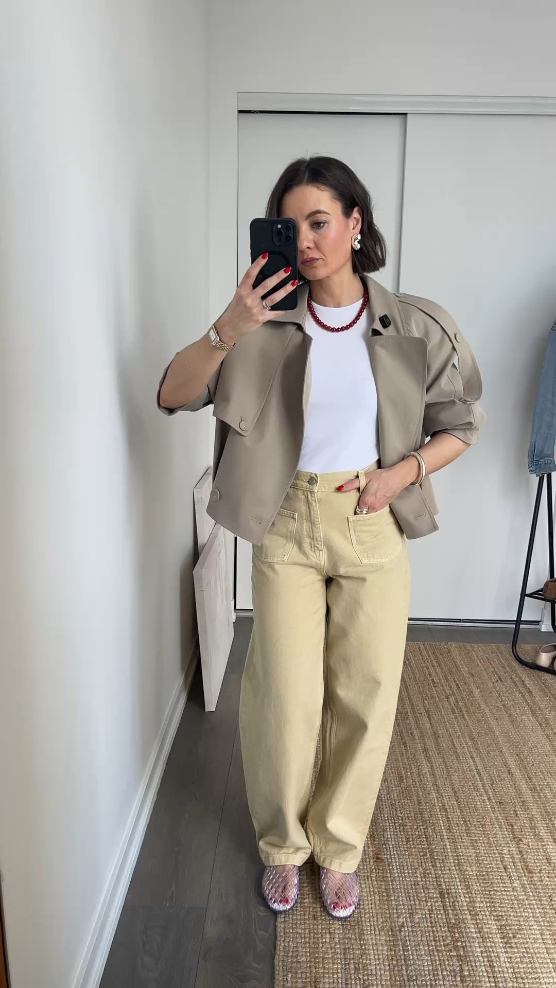 Loving colour and ligher neutrals for Spring! The taupe and pale yellow is such a great combo, and then I added the red beaded necklace a pop!

Jacket S (use FORSANSHA for $$ off)
Jeans Size 2
White tank Size S
Shoes go down in size if you are a half size 

#LTKSeasonal #LTKootd #LTKstorytime