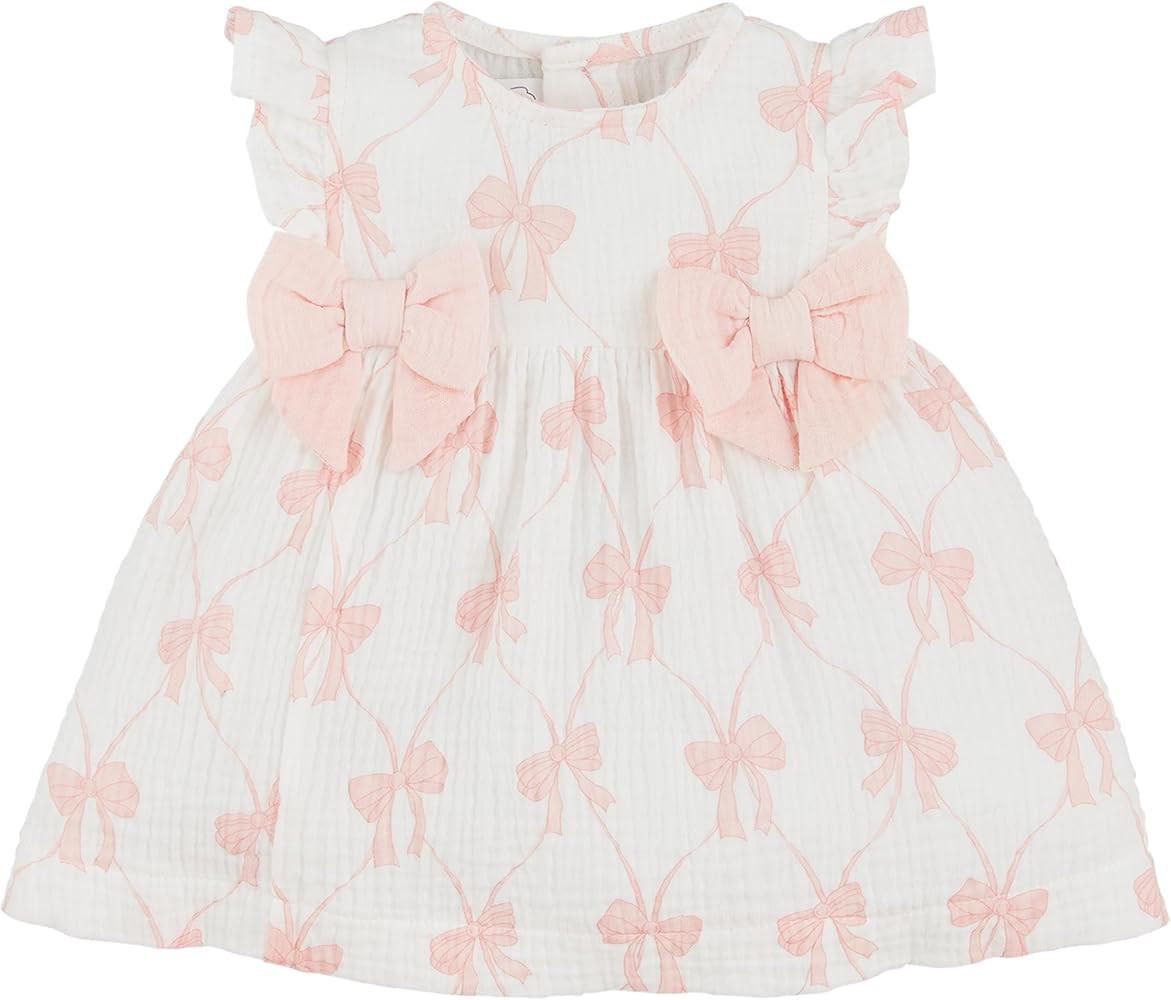 Mud Pie Girls' Mud Pie Baby Bow Baby Dress; | Amazon (US)