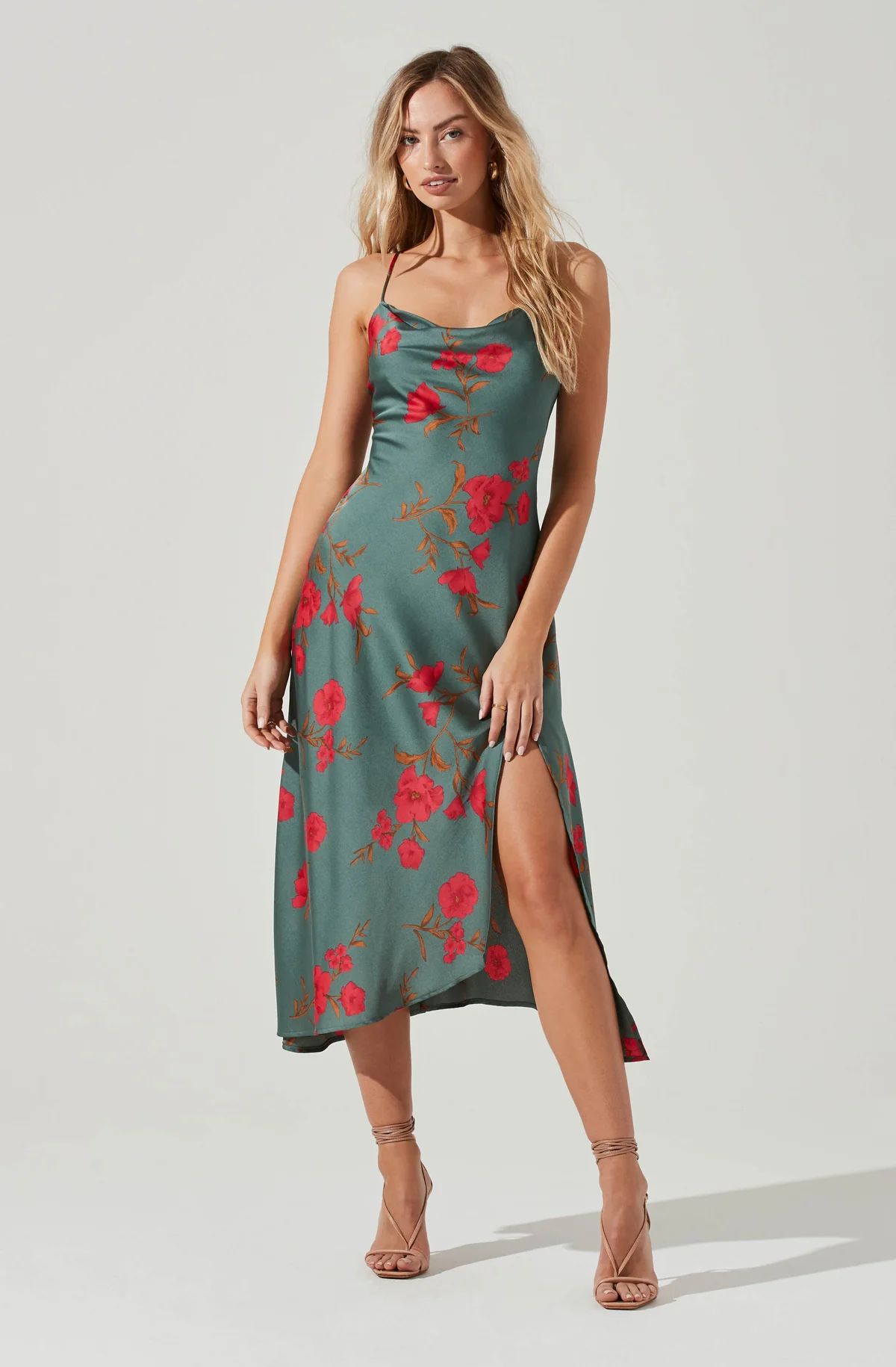 Gaia Floral Midi Dress | ASTR The Label (US)