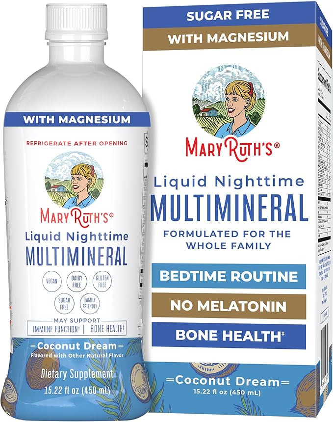 MaryRuth Organics Liquid Nighttime Multimineral | No Melatonin | Bedtime Routine | Magnesium Citr... | Amazon (US)