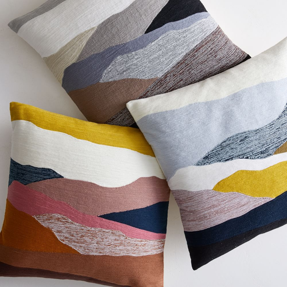 Crewel Landscape Pillow Cover | West Elm (US)
