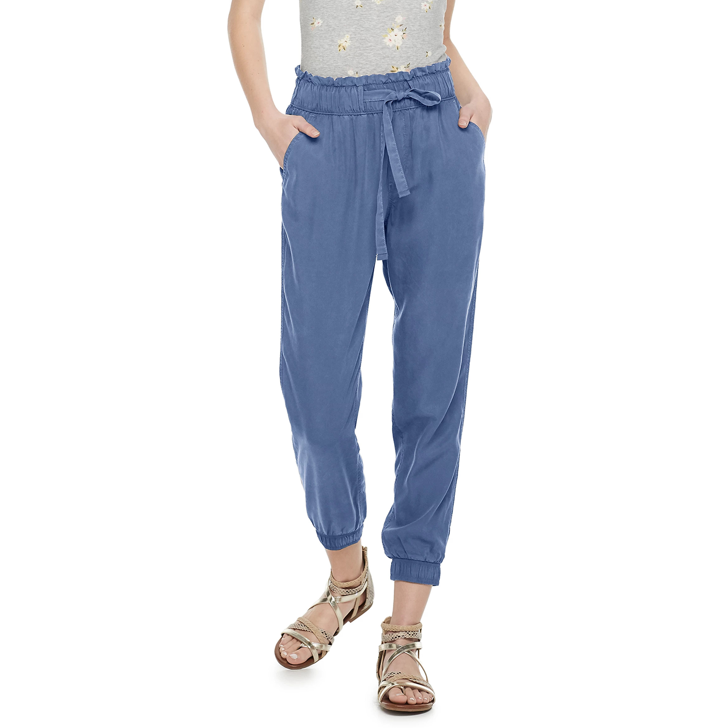 Juniors' SO® High Rise Paperbag Jogger Pants | Kohl's