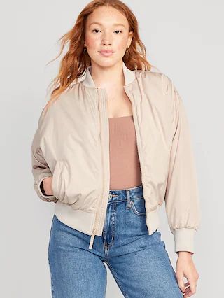 Oversized Bomber Jacket for Women | Old Navy (US)