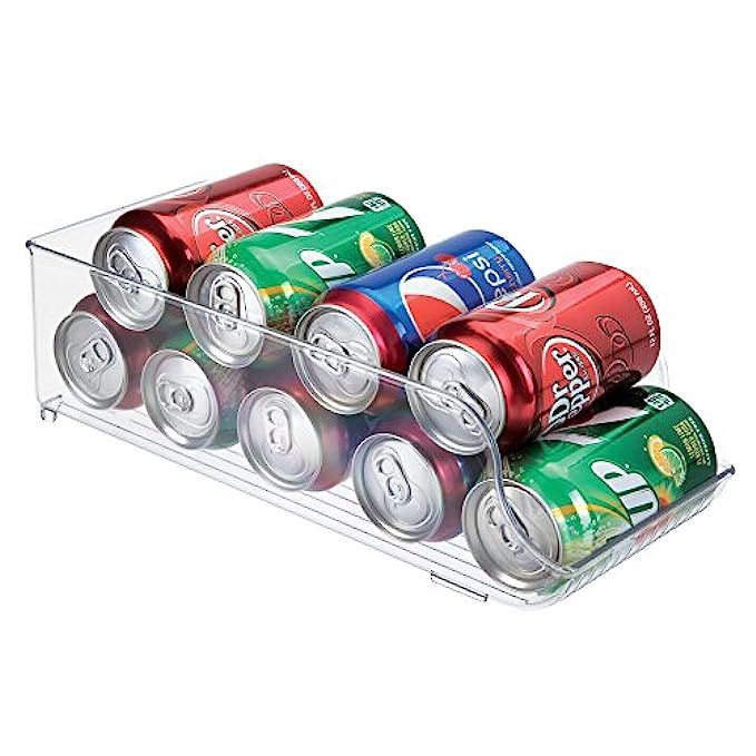 InterDesign Refrigerator Soda Can Organizer – Beverage Holder for Kitchen Cabinet or Pantry, Clear | Amazon (US)