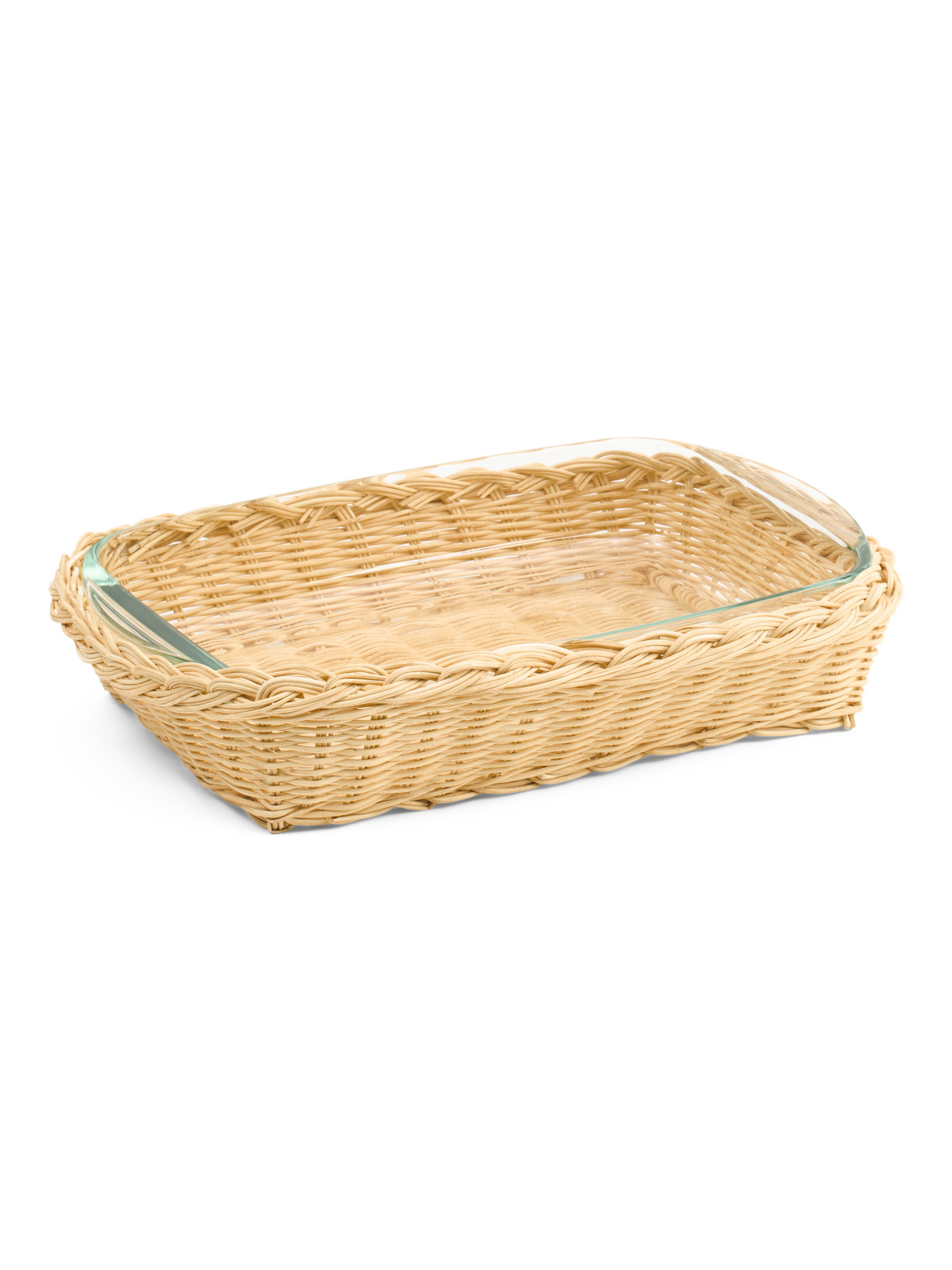 16x10 Glass And Rattan Oven To Table Baking Set | Gifts For Home | Marshalls | Marshalls