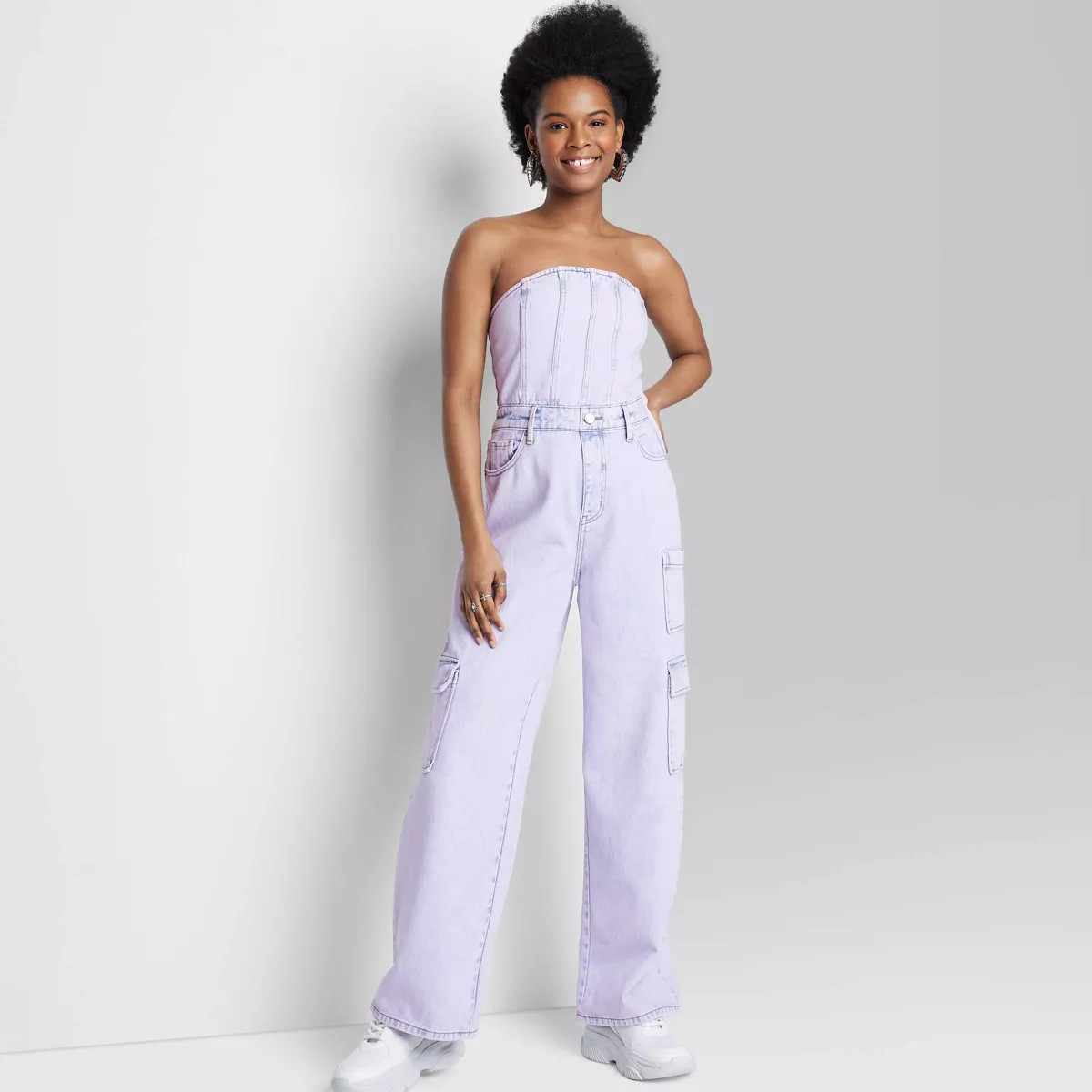 Women's Tube Cargo Denim Jumpsuit - Wild Fable™ | Target