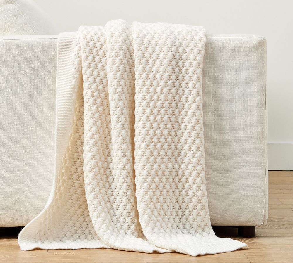 Bobble Knit Throw Blanket | Pottery Barn (US)