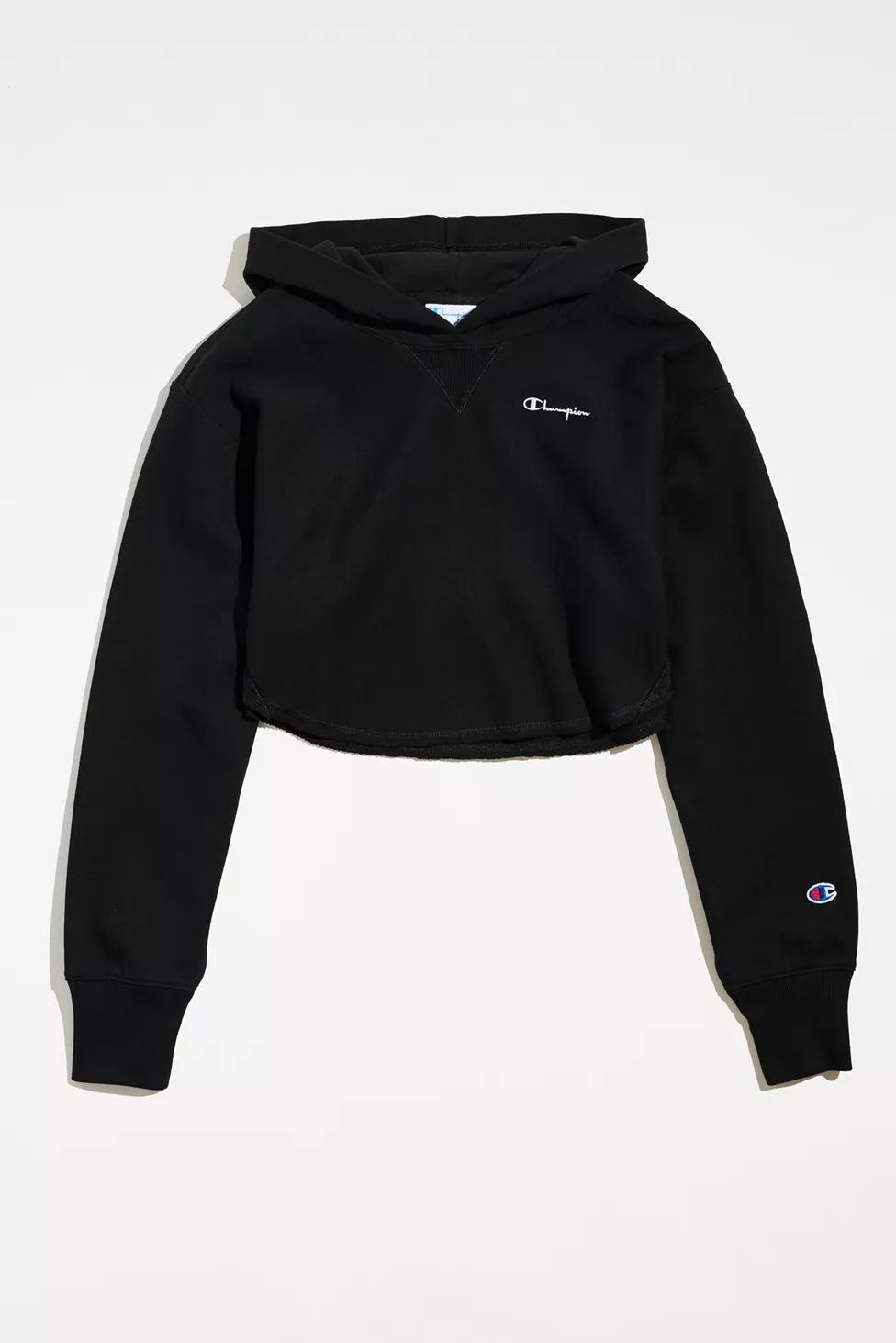 Champion Reverse Weave French Terry Cropped Hoodie Sweatshirt | Urban Outfitters (US and RoW)