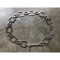 st. John Signature Chunky Silver Tone Square Ring Chain Link Fashion Belt Chainlink S M L Retro Boho Mod Hippy 1980S 1990S 90S 30 32 34 36 | Etsy (US)