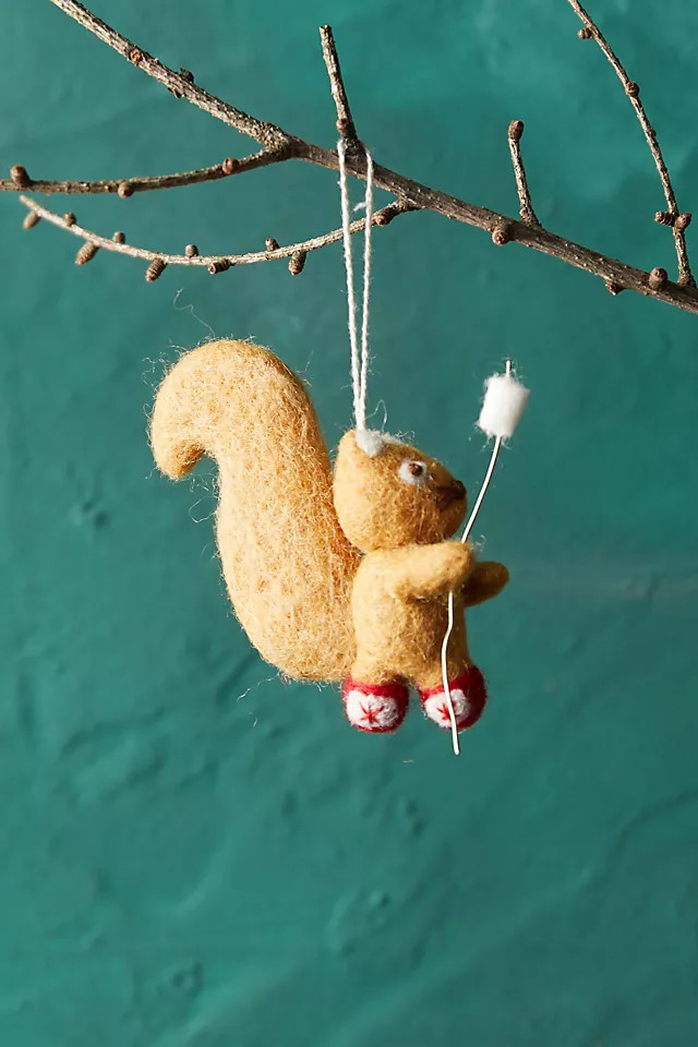 Campfire Squirrel Felt Ornament | Anthropologie (US)