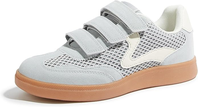 LUCKY STEP Women's Casual Fashion Retro Sneakers Classic Gum Sole Hook and Loop Tennis Footwear A... | Amazon (US)