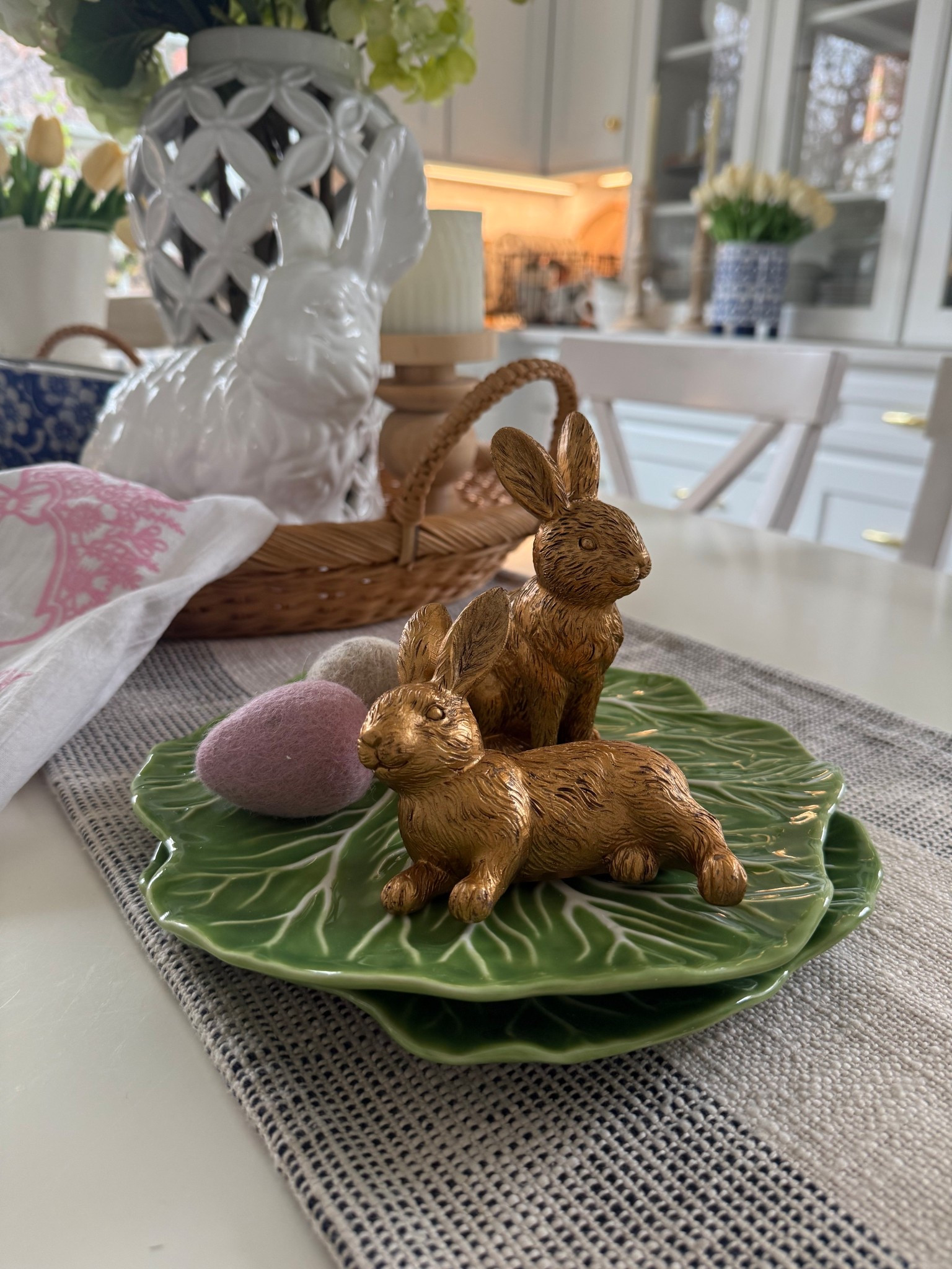Darling little bunnies resting on cute cabbage leaves. Perfect for Spring and Easter decorating in the home.



#styledtray #traystyling #traydecor #mytargetstyle #cornerofmyhome #aesthetic #interiordecorating #transitionalhome #kitchenreel #boujeeonabudget #kitchendecor #kitchensofinstagram #amazon #counterdecor #amazonmusthaves #openshelves #springdecor #springstyling #springrefresh #kitchensofinstagram #mypotterybarn #easterdecor #springflowers #springiscoming #springblooms #eastertime #easterbunny
Spring Tray | Tray Styling | Easter Decor | Interior Decorating I Amazon Home | Amazon Home Finds | Home Decor | Easter Tray |
Spring Centerpiece | Easter Centerpiece |
Easter Bunny | Spring Home Decor | Kitchen
Centerpiece | Spring Vignette | Target | Walmart 

#LTKHome #LTKSeasonal #LTKSpringSale