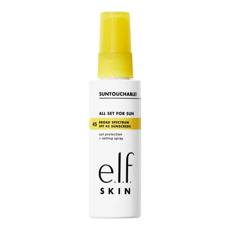 E.L.F. Skin All Set For Sun Spf 45 Setting Spray With Spf 45 For Long-Lasting Makeup Weightless Non-Greasy Formula Vegan & Cruelty-Free. | Walmart (US)