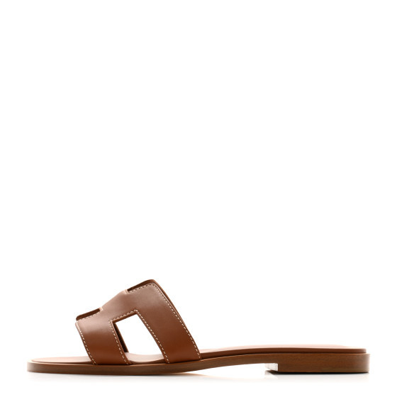 Box Calfskin Oran Sandals 35.5 Gold | FASHIONPHILE (US)